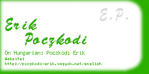 erik poczkodi business card